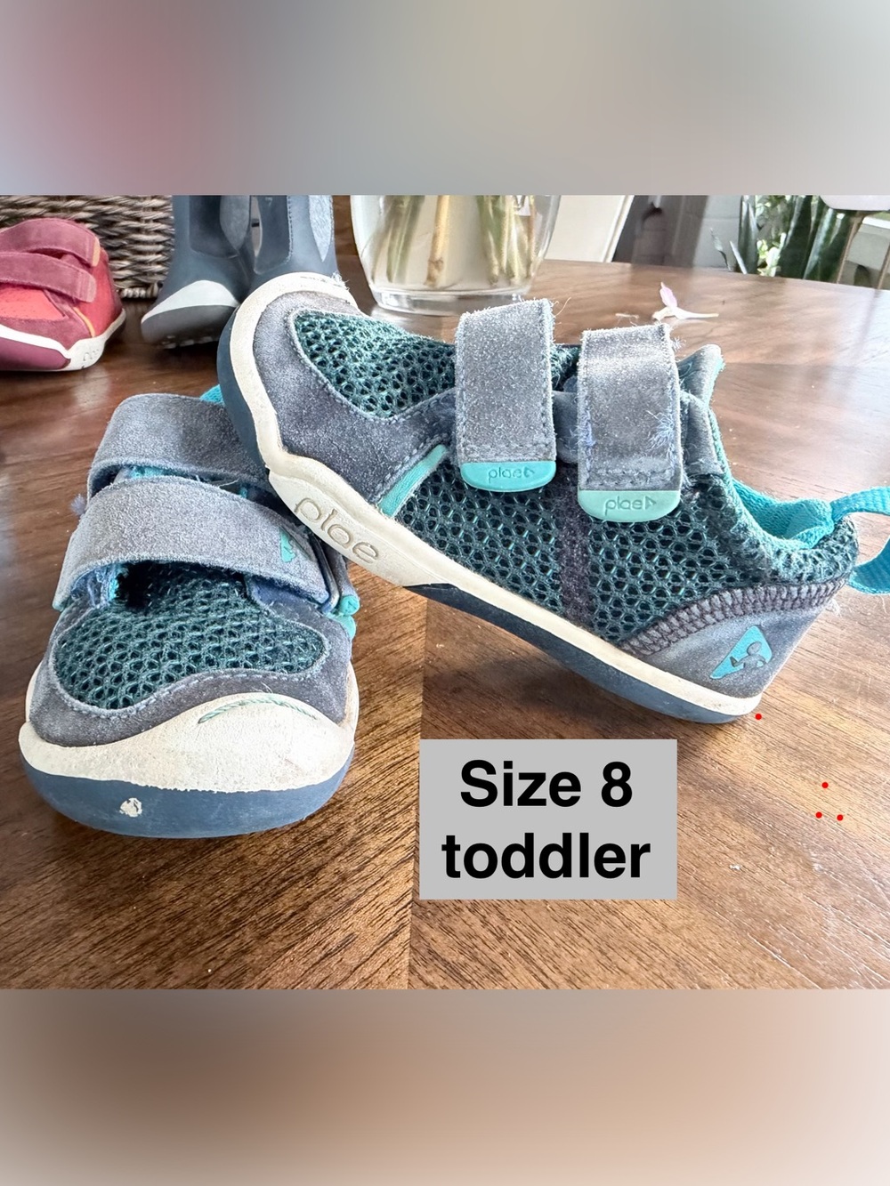 PLAE Kids blue Mesh Velcro Shoes